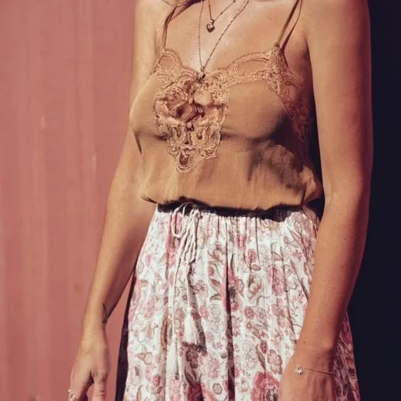 Spell Love Lace Slip, Caramel, Size Large - Picture 2 of 7